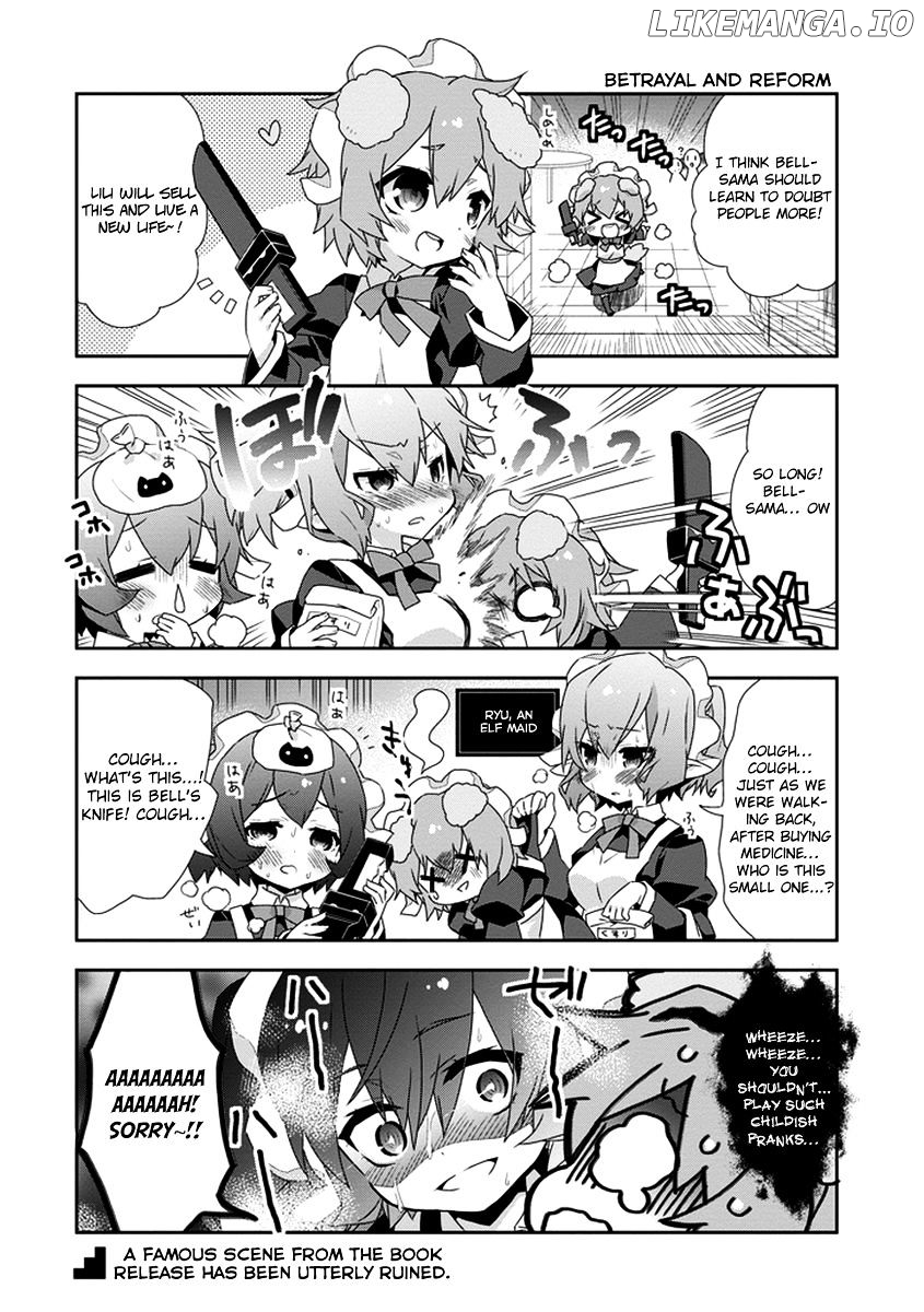 Dungeon ni Deai o Motomeru no wa Machigatte Iru Darou ka 4-koma - Kami-sama no Nichijou - Chapter 12 - Page 8