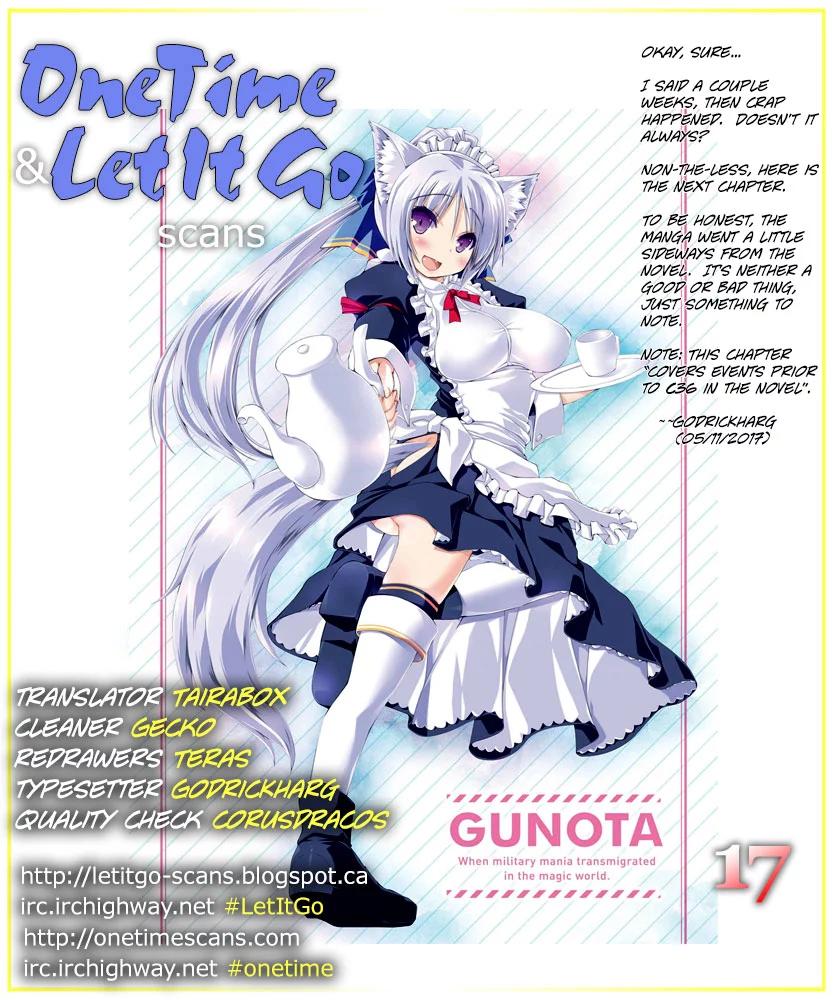 Gun-Ota ga Mahou Sekai ni Tensei shitara, Gendai Heiki de Guntai Harem wo Tsukucchaimashita!? - Chapter 17 - Page 1