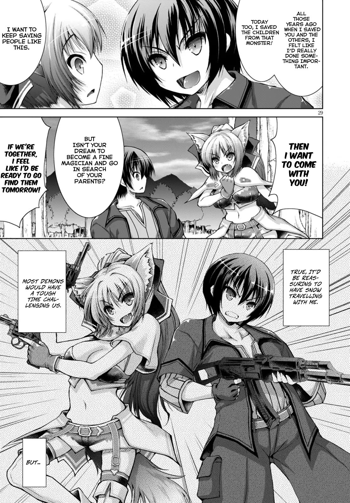Gun-Ota ga Mahou Sekai ni Tensei shitara, Gendai Heiki de Guntai Harem wo Tsukucchaimashita!? - Chapter 9 - Page 31